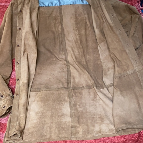 MCKENZIE TRIBE SUEDE SHIRT JACKET SIZE MEDIUM LEATHER - Picture 3 of 4